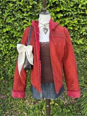 ✨Fur trim Harley Davidson hooded jacket